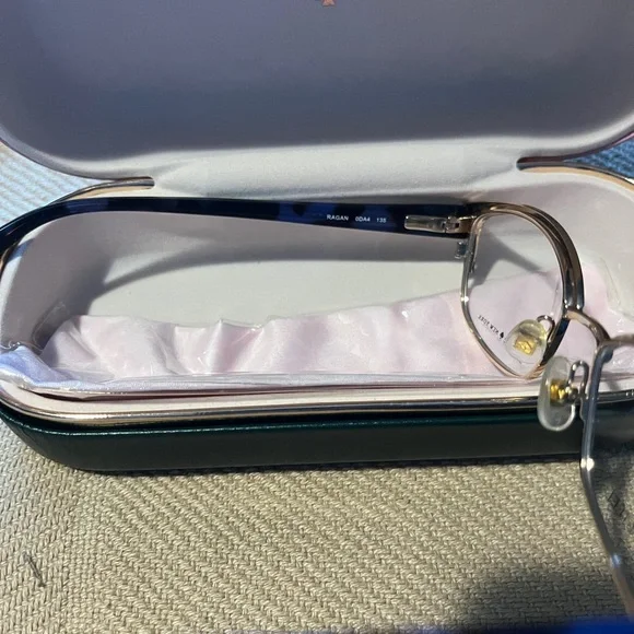 Kate Spade Blue Half-Rim Glasses with Case NWOT - Picture 3 of 9